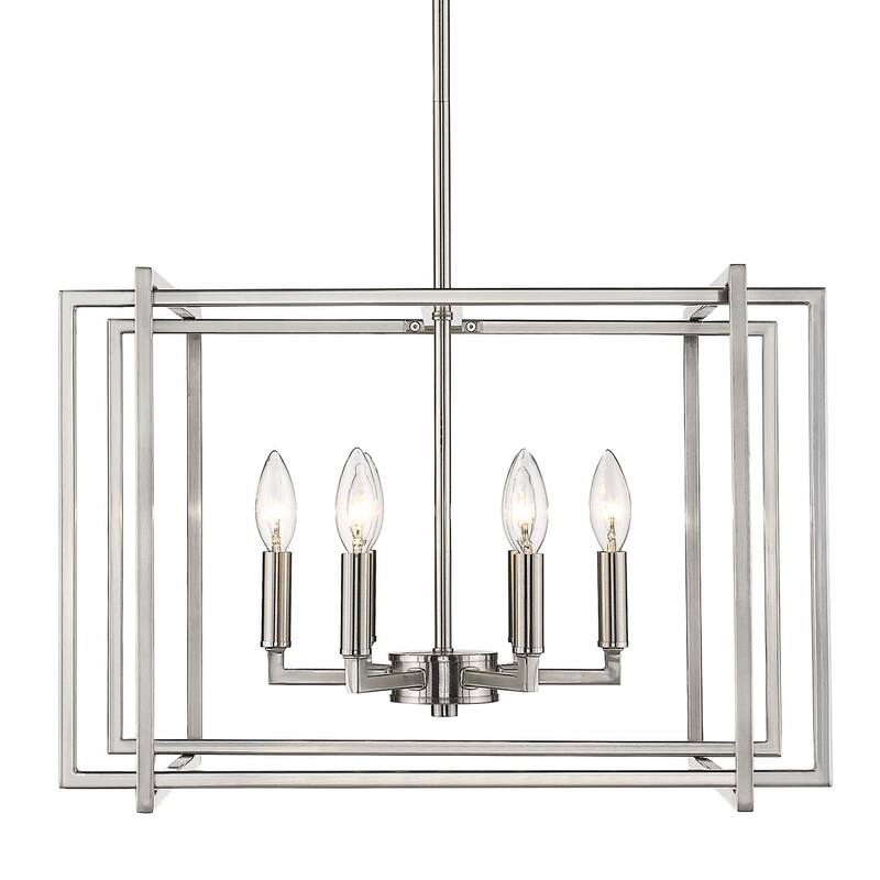 Strick & Bolton Norwood Steel 6-light Geometric Chandelier