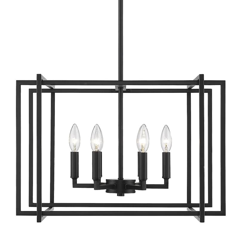 Strick & Bolton Norwood Steel 6-light Geometric Chandelier