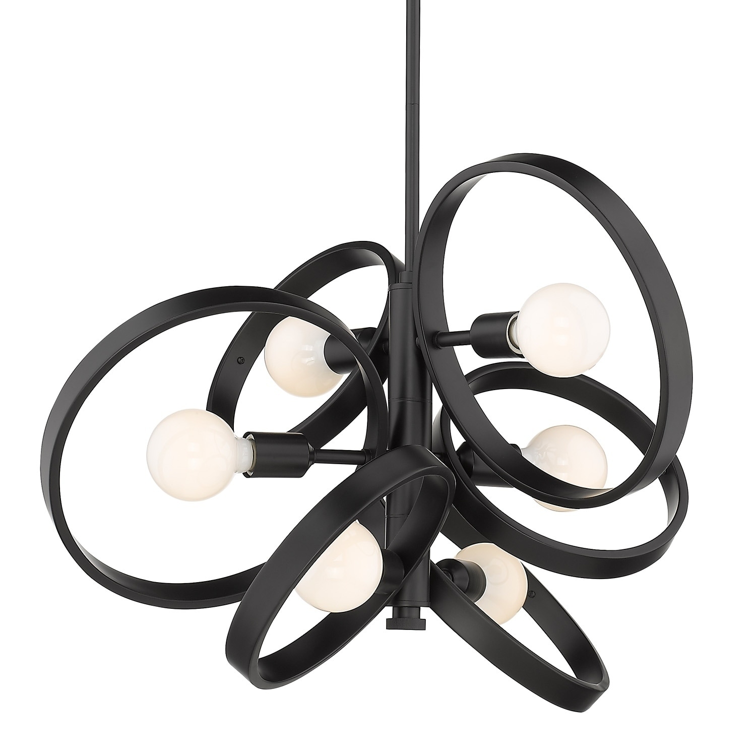Strick & Bolton Erelli Matte Black Steel 6-light Chandelier (Black) - Chandeliers For Bedrooms by Overstock.com