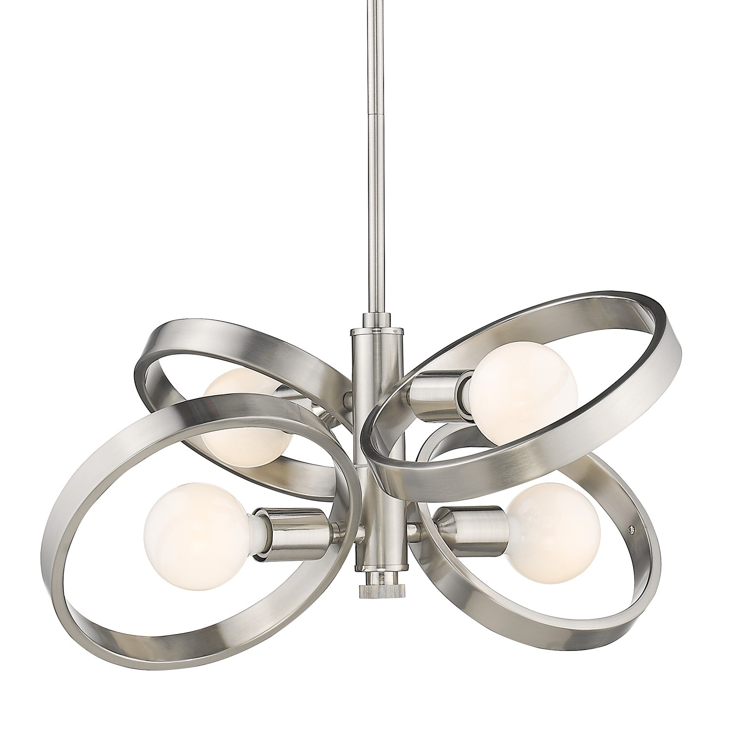 Strick & Bolton Erelli 4-light Black Steel Chandelier (Pewter) - Chandeliers For Bedrooms by Overstock.com