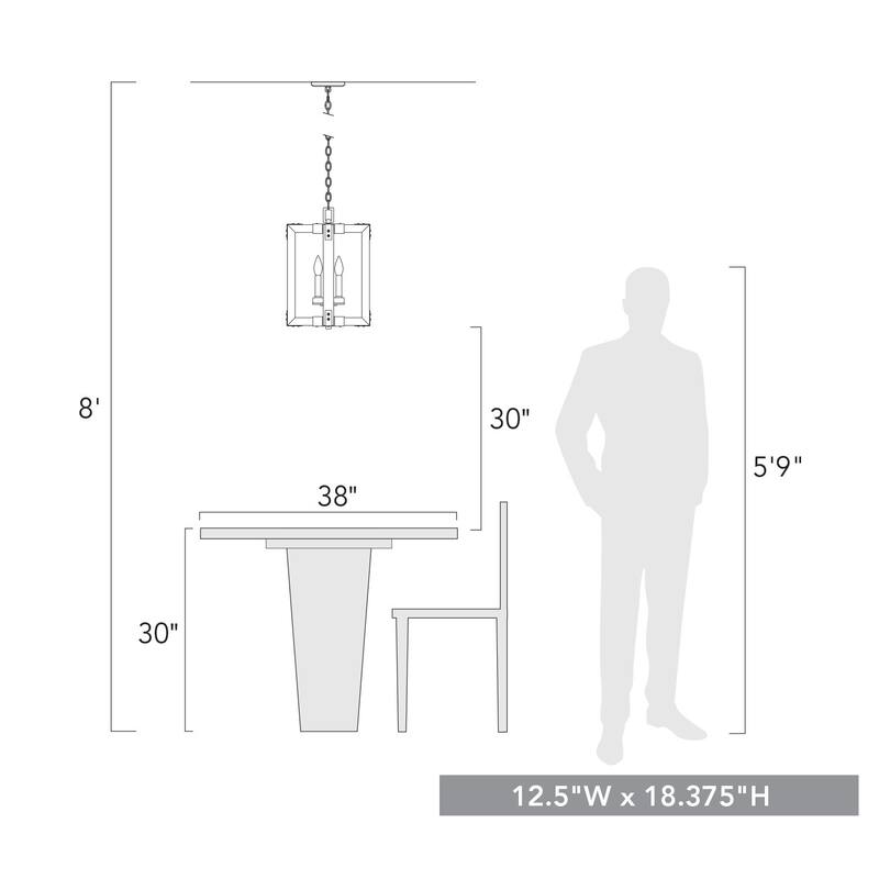 Carbon Loft Barton 3-light Soft Grey Cedar Wood and Black Steel Pendant