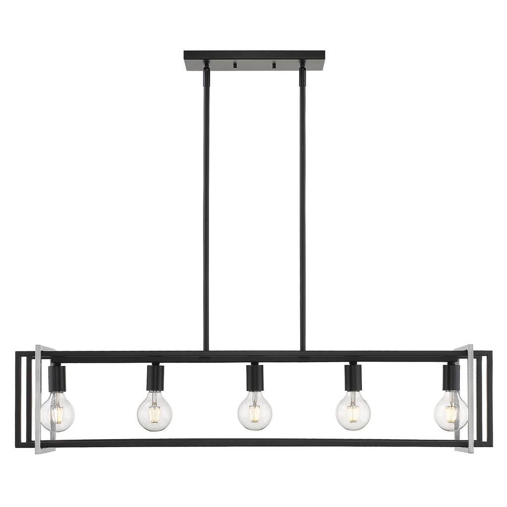 Strick & Bolton Norwood Steel 5-Light Linear Pendant Light