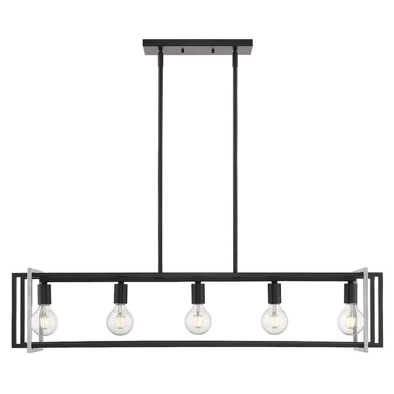 Strick & Bolton Norwood Steel 5-Light Linear Pendant Light