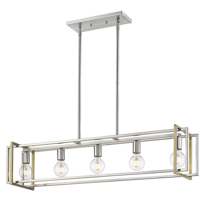 Strick & Bolton Norwood Steel 5-Light Linear Pendant Light