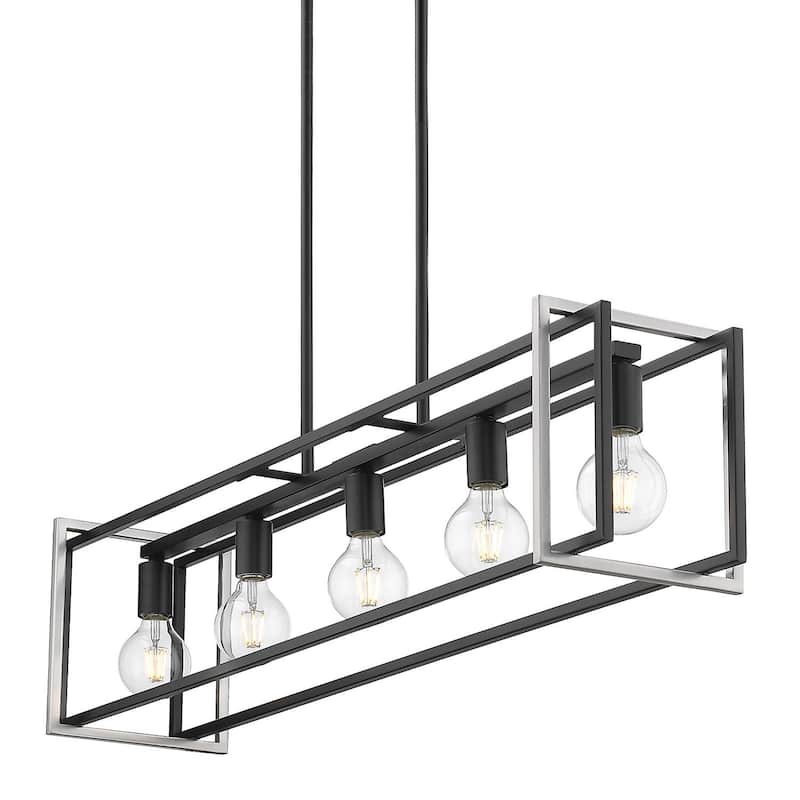 Strick & Bolton Norwood Steel 5-Light Linear Pendant Light