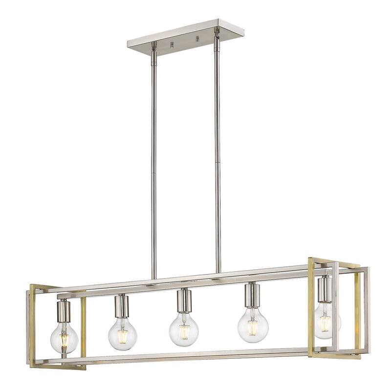 Strick & Bolton Norwood Steel 5-Light Linear Pendant Light
