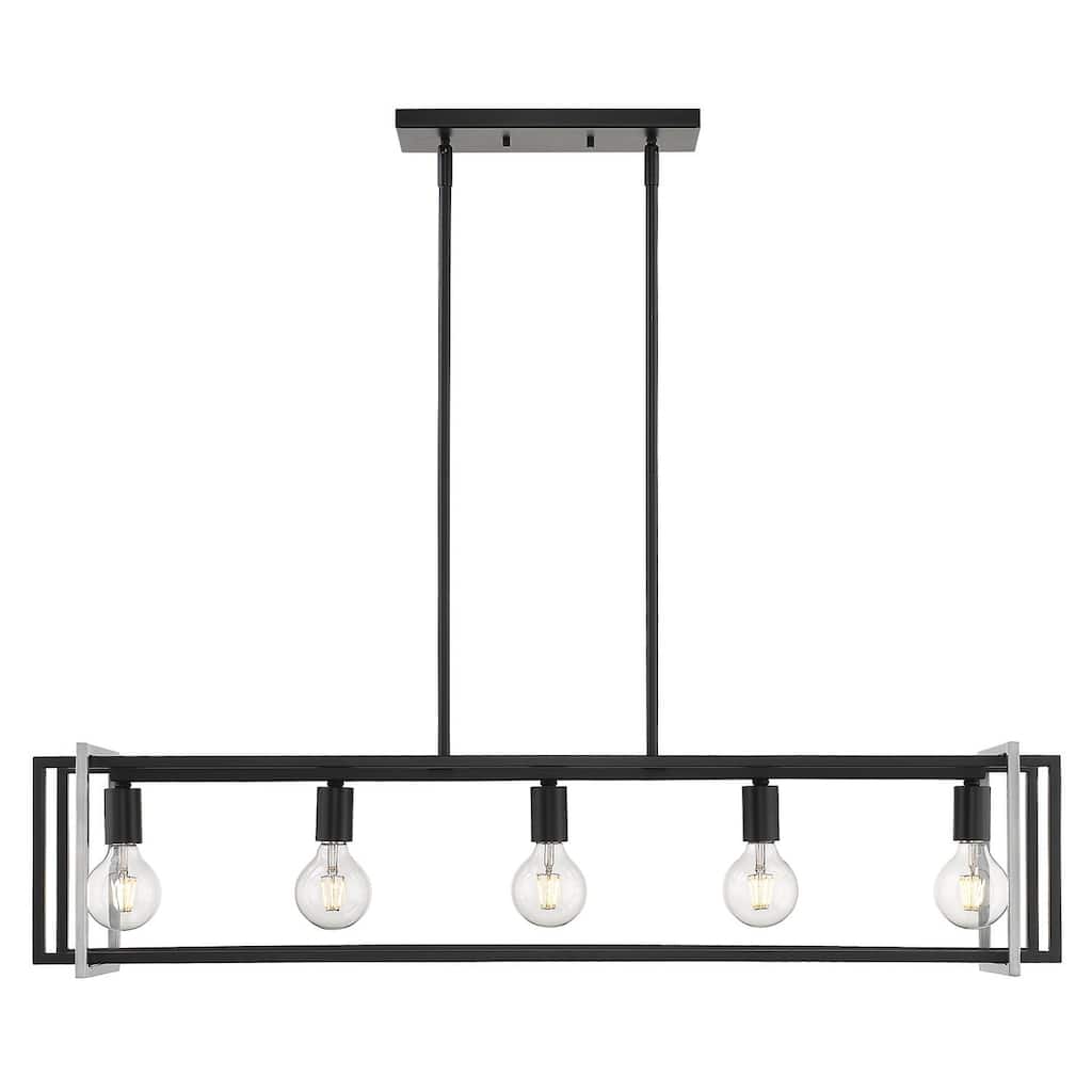 Strick & Bolton Norwood Steel 5-Light Linear Pendant Light