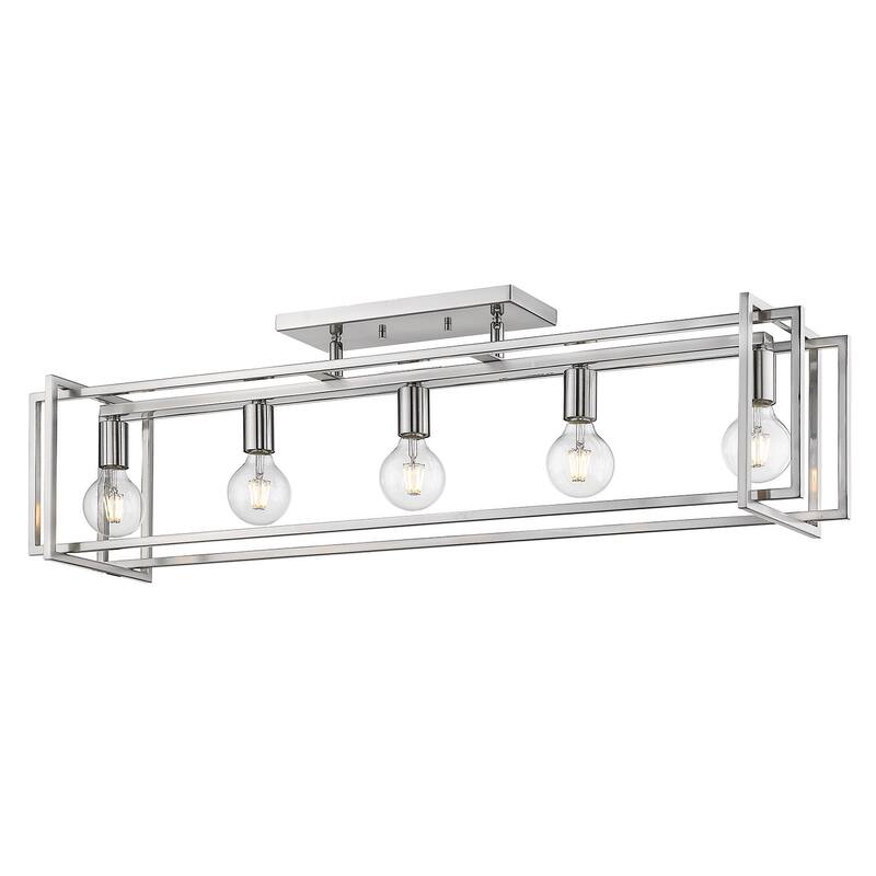 Strick & Bolton Norwood Steel 5-Light Linear Pendant Light