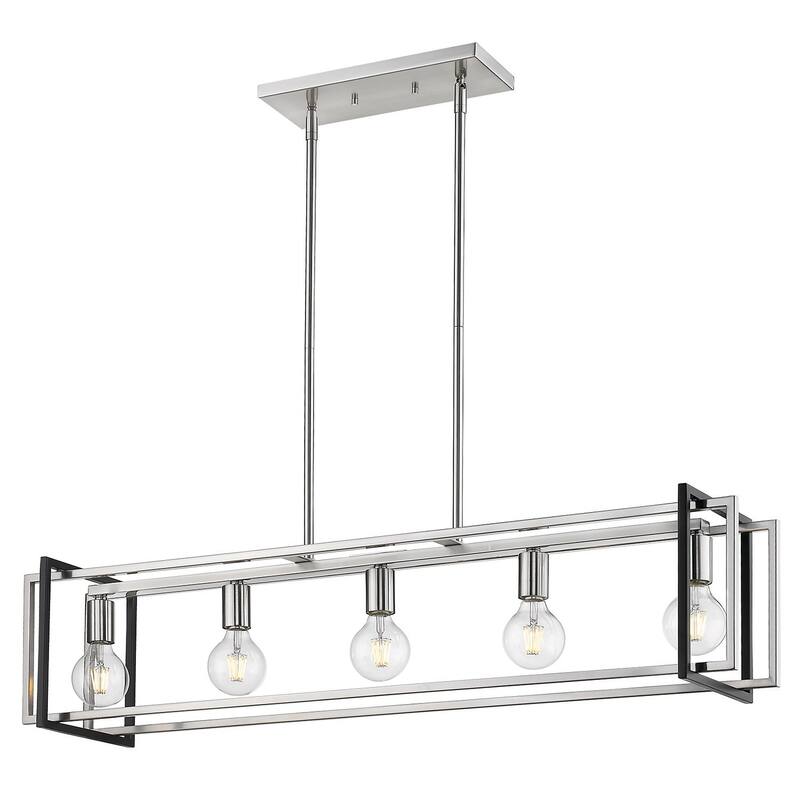 Strick & Bolton Norwood Steel 5-Light Linear Pendant Light