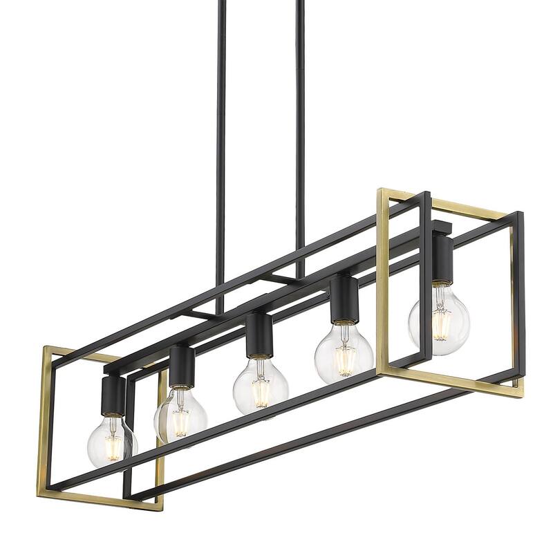 Strick & Bolton Norwood Steel 5-Light Linear Pendant Light