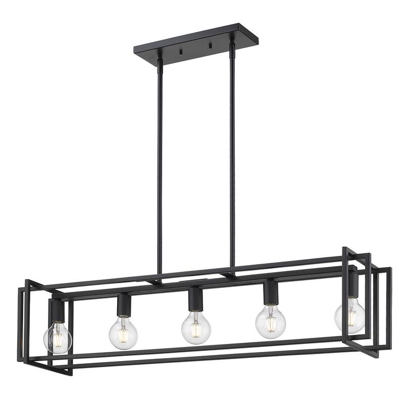 Strick & Bolton Norwood Steel 5-Light Linear Pendant Light