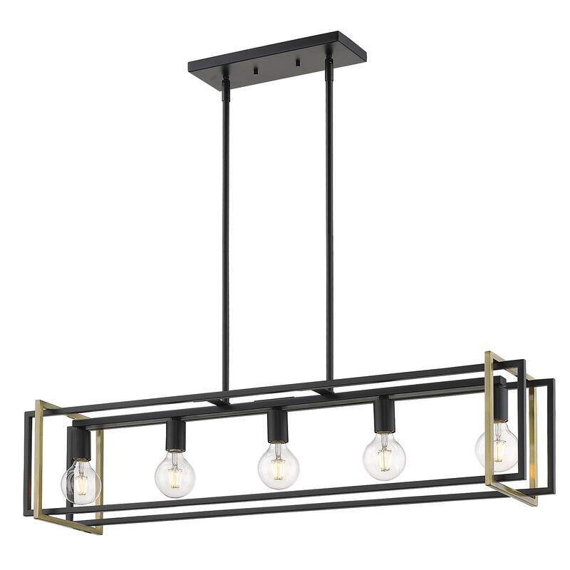 Strick & Bolton Norwood Steel 5-Light Linear Pendant Light