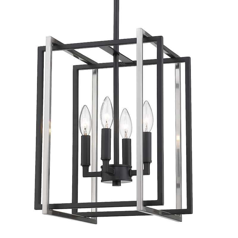 Strick & Bolton Norwood 4-light Steel Geometric Chandelier