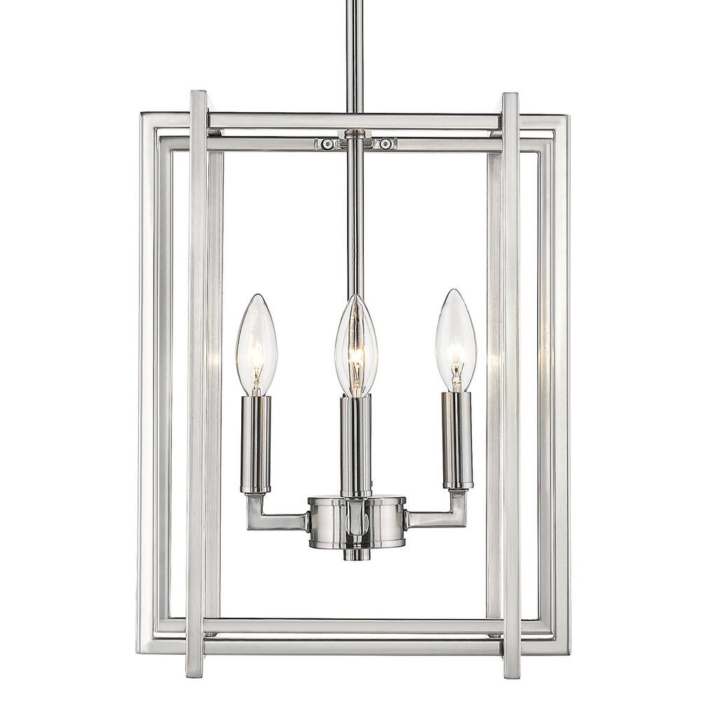 Strick & Bolton Norwood 4-light Steel Geometric Chandelier