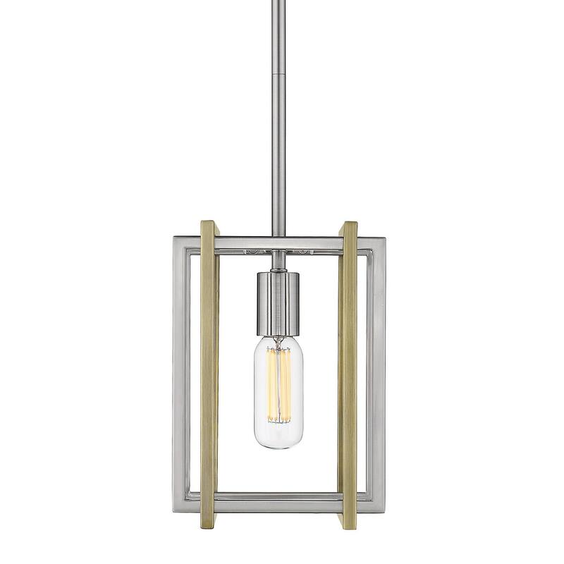 Strick & Bolton Norwood Black/ Aged Brass Mini Pendant