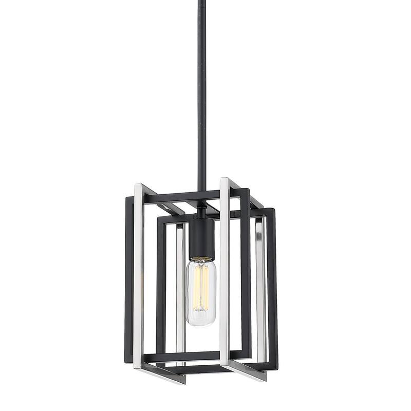 Strick & Bolton Norwood Black/ Aged Brass Mini Pendant