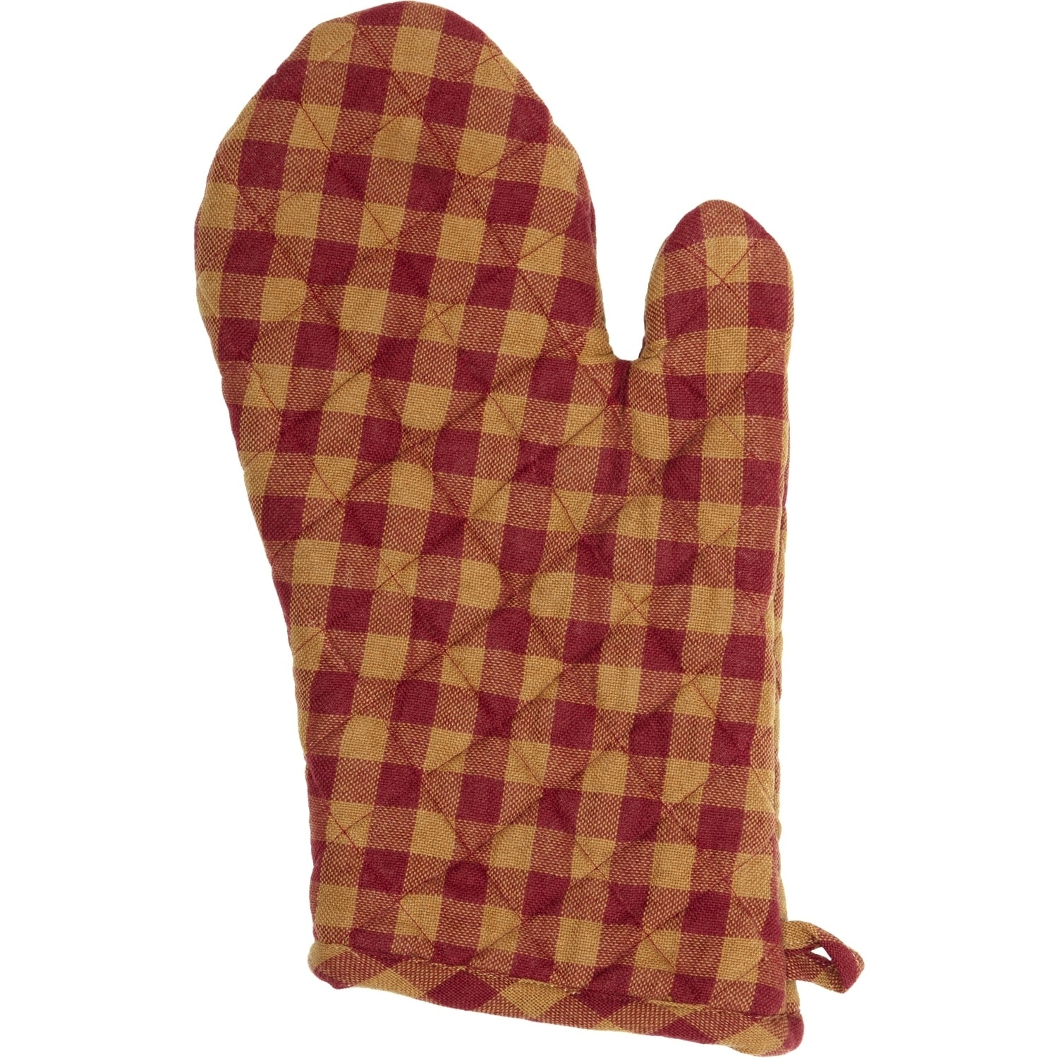 Oven Mitt and Pot Holder Set, Quilted and Flame and Heat Resistant by Lavish Home (Burgundy)