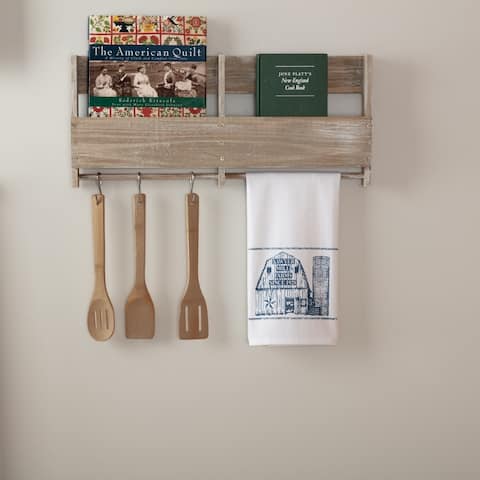 Sawyer Mill Blue Barn Muslin Bleached White Tea Towel 19x28 - Tea Towel 28x19