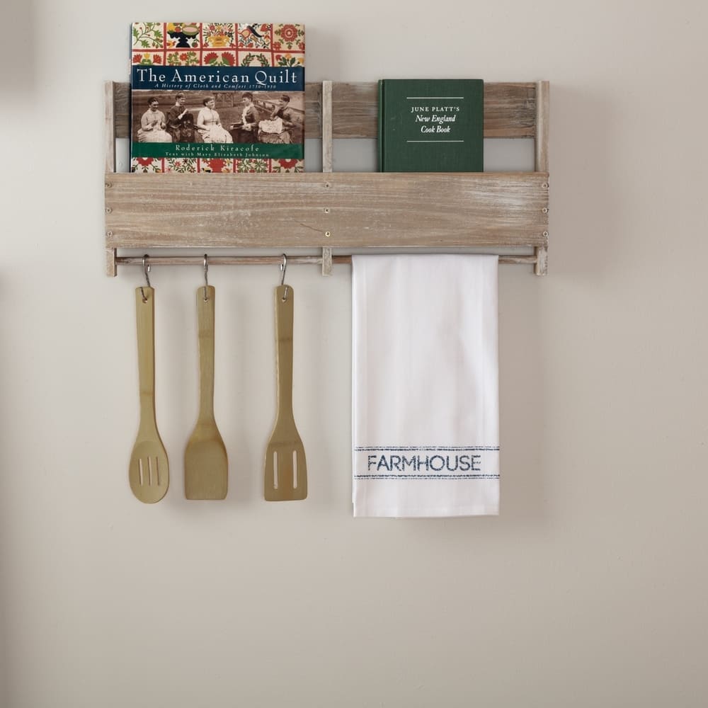 Sawyer Mill Blue Farmhouse Muslin Bleached White Tea Towel 19x28 - Tea Towel 28x19