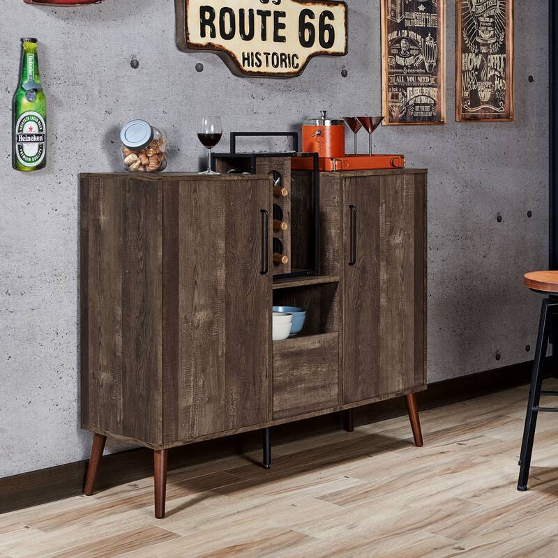 Carson Carrington Aberdour Rustic Reclaimed Oak 5-shelf Buffet