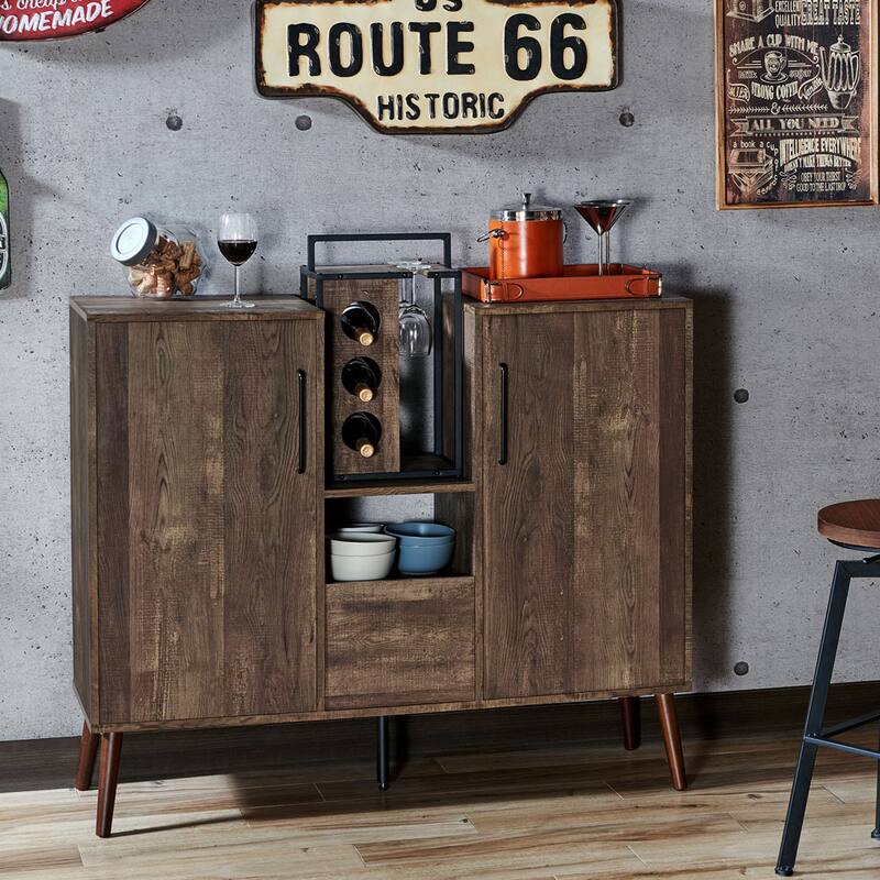 Carson Carrington Aberdour Rustic Reclaimed Oak 5-shelf Buffet