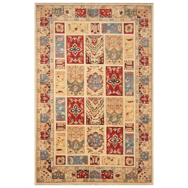 Handmade Super Kazak Wool Rug (Afghanistan) - 5'8 x 8'6