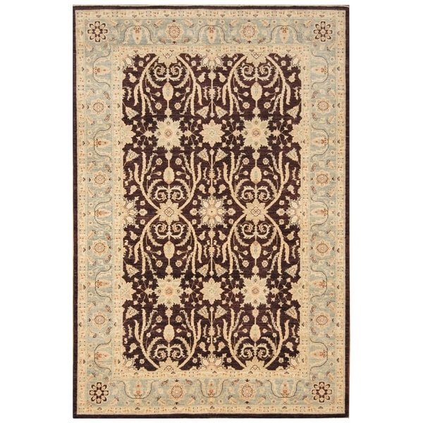 Handmade Vegetable Dye Oushak Wool Rug (Afghanistan) - 5'9 x 8'7