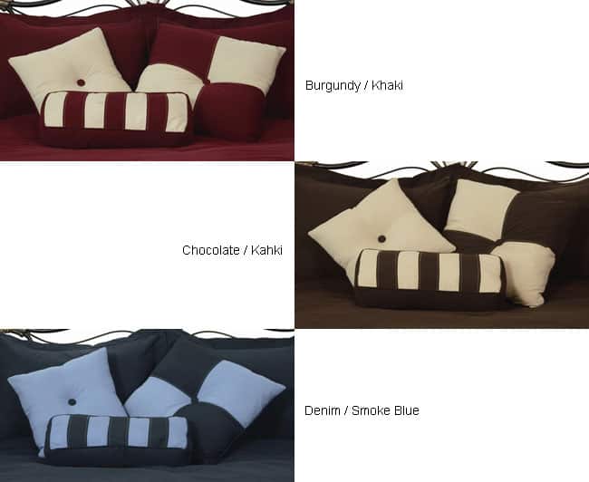 Microfiber Reversible Throw Pillows (Set of 3)