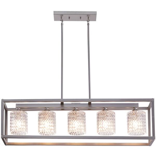Porch Den Savoy Cut Crystal 5 Light Linear Chandelier 52 Porch Den Savoy Cut Crystal 5