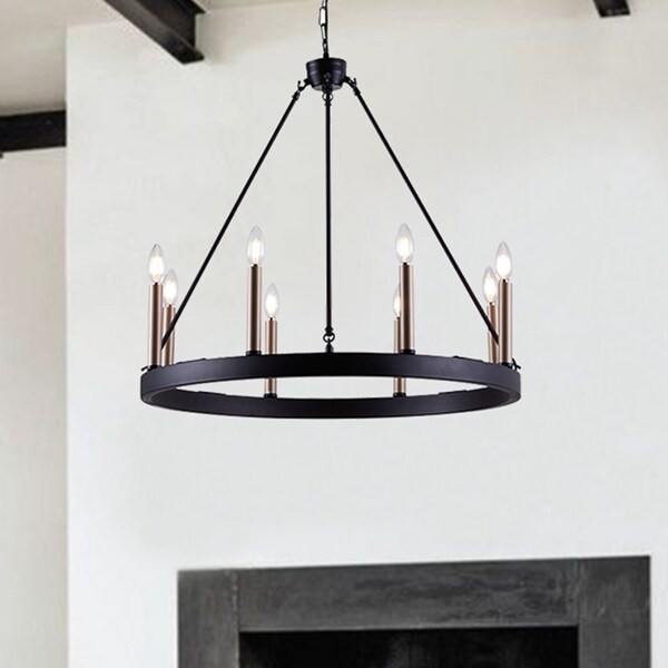 Shop Vanity Art Farmhouse Vintage 8 Light Round Candle