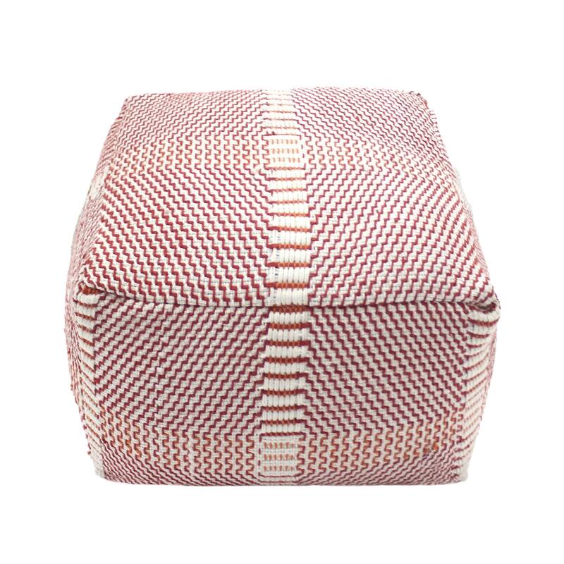 Regatta Bay Outdoor Boho Handcrafted Water Resistant Rectangular Ottoman Pouf by Christopher Knight Home