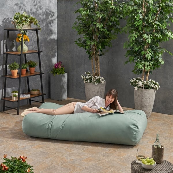 Shop Carol Outdoor 6 X3 Lounger Bean Bag By Christopher Knight