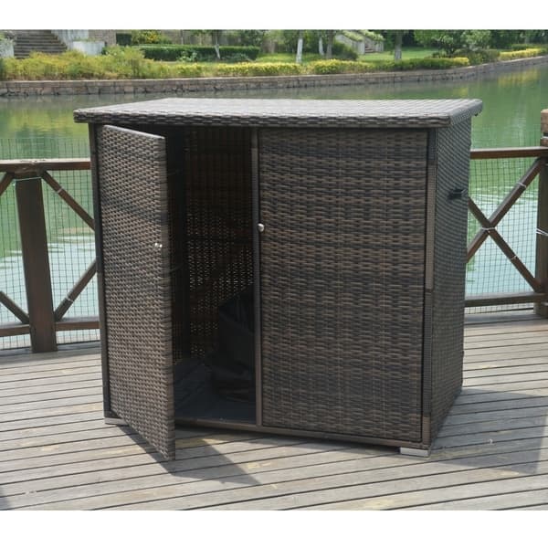 Shop Outdoor Wicker Garden Storage Shed With Lid By Moda