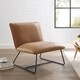 Strick & Bolton Soloway Bonded Leather Lounge Chair - Thumbnail 1
