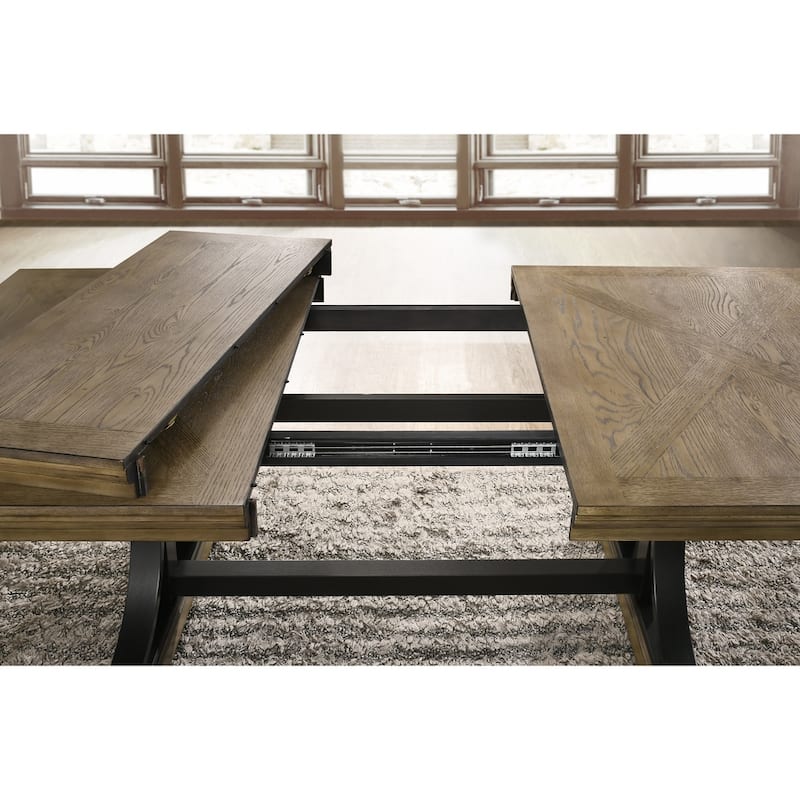 Carbon Loft Lancelot Nailhead 8-piece Driftwood Dining Set