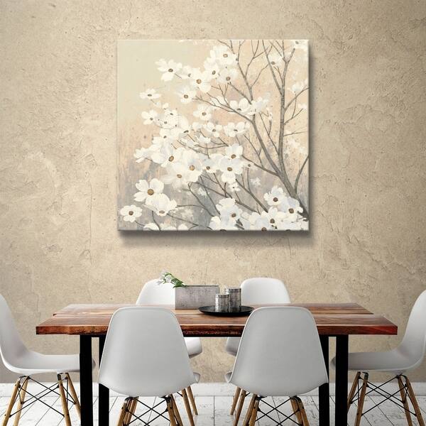 ArtWall "Dogwood Blossoms II Neutral" Gallery Wrapped Canvas - Bed Bath ...