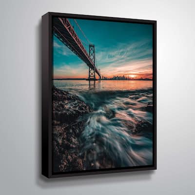 ArtWall "Down by the Water" Gallery Wrapped Floater-framed Canvas