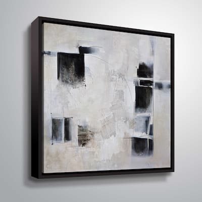 ArtWall "Black and White and In Between" Gallery Wrapped Floater-framed Canvas