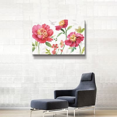 ArtWall "Pink Garden I" Gallery Wrapped Canvas