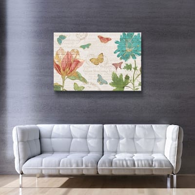 ArtWall "Bookshelf Botanical I" Gallery Wrapped Canvas