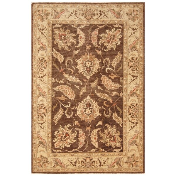 Handmade Vegetable Dye Oushak Wool Rug (Afghanistan) - 6'3 x 9'3