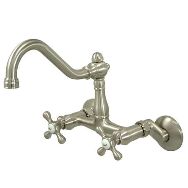 Kingston Brass Wall-mount Brushed Nickel Kitchen Faucet