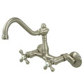 Wall-mount Satin Nickel Kitchen Faucet