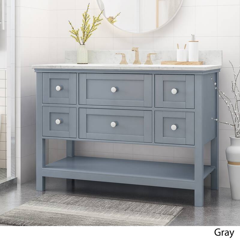 Douvier 48" Wood Bathroom Vanity (Counter Top Not Included) by Christopher Knight Home