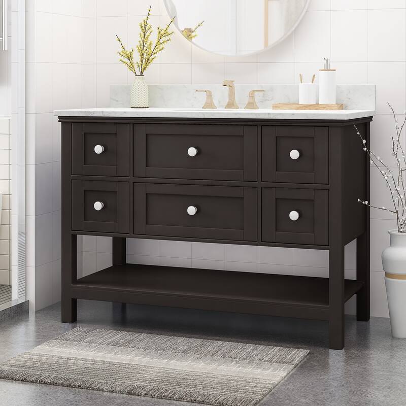 Douvier 48" Wood Bathroom Vanity (Counter Top Not Included) by Christopher Knight Home