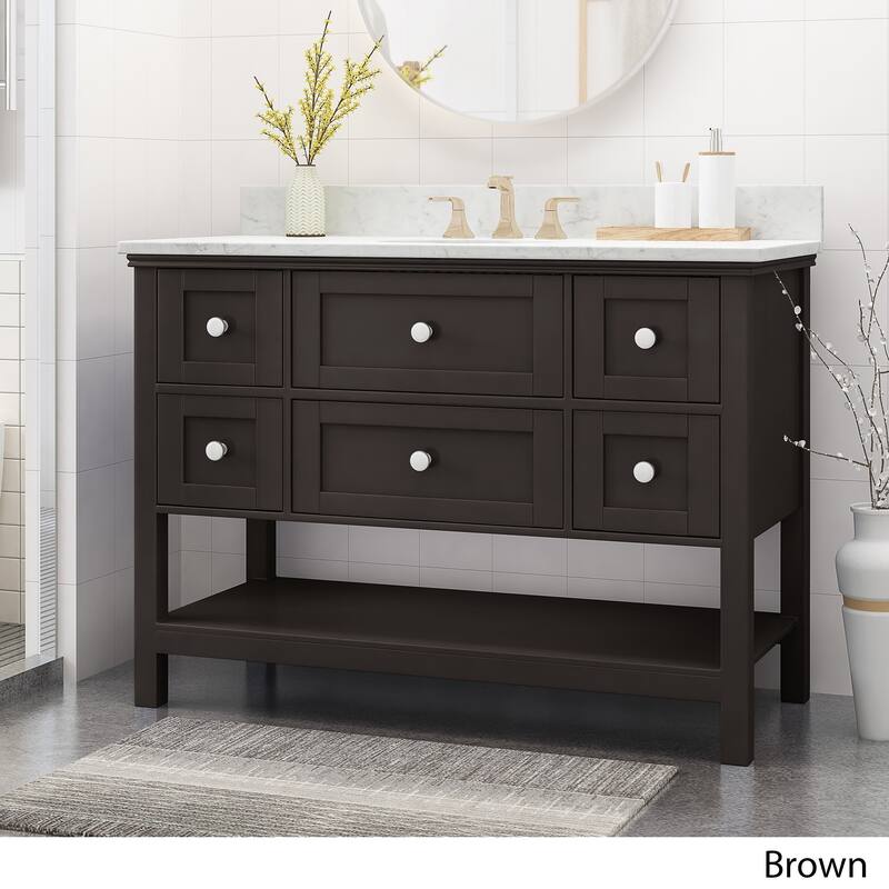 Douvier 48" Wood Bathroom Vanity (Counter Top Not Included) by Christopher Knight Home