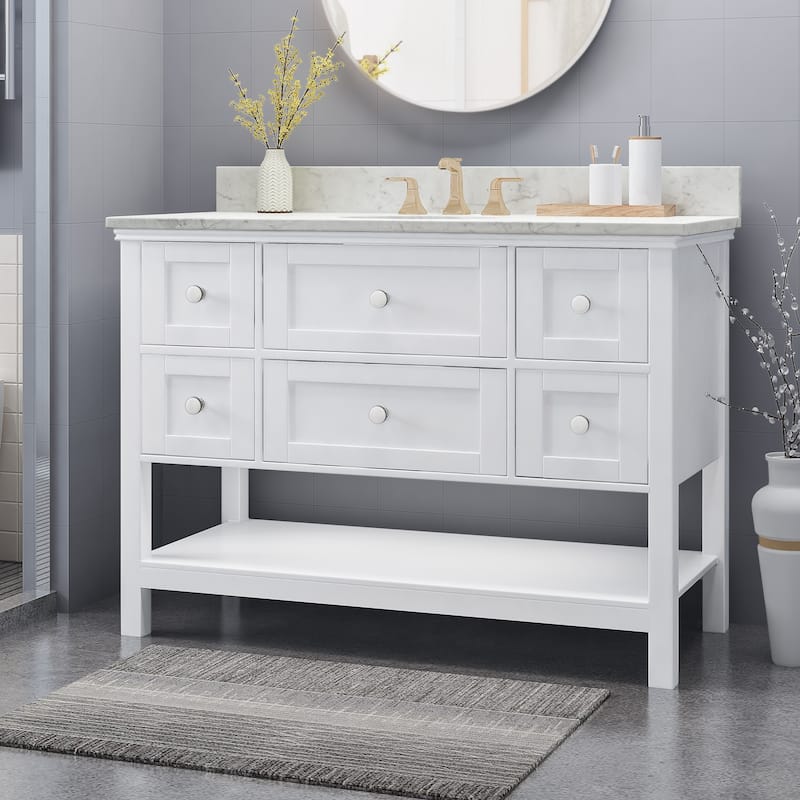 Douvier 48" Wood Bathroom Vanity (Counter Top Not Included) by Christopher Knight Home