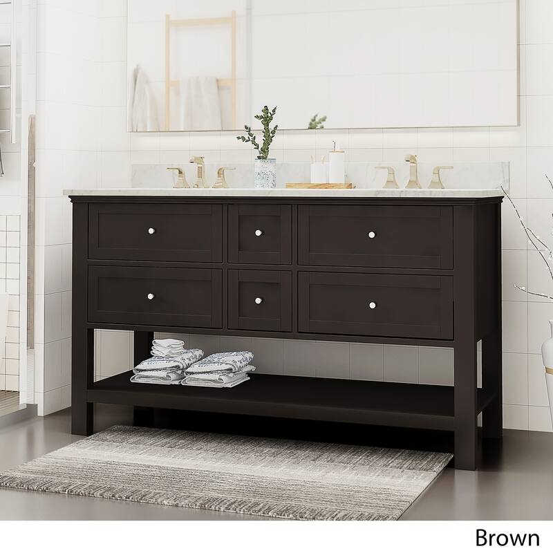 Douvier 60" Wood Bathroom Vanity (Counter Top Not Included) by Christopher Knight Home