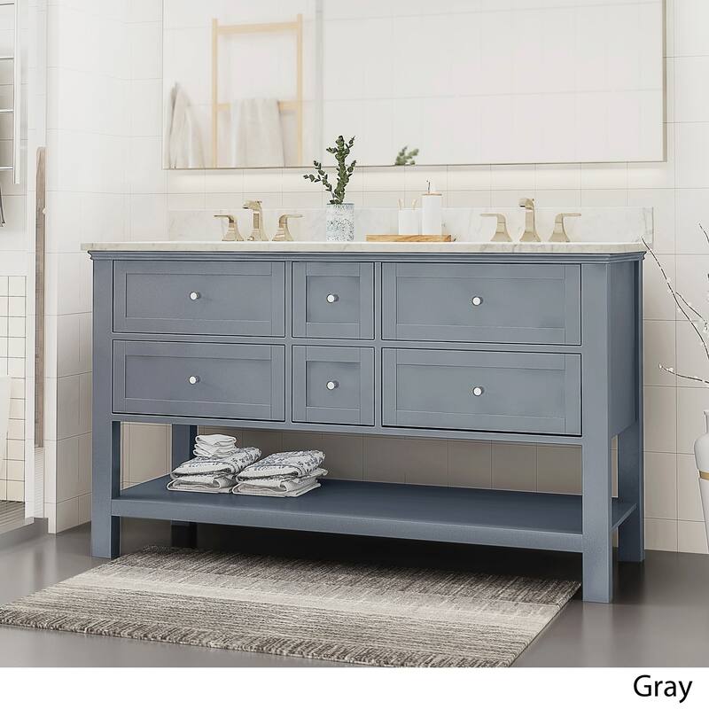 Douvier 60" Wood Bathroom Vanity (Counter Top Not Included) by Christopher Knight Home