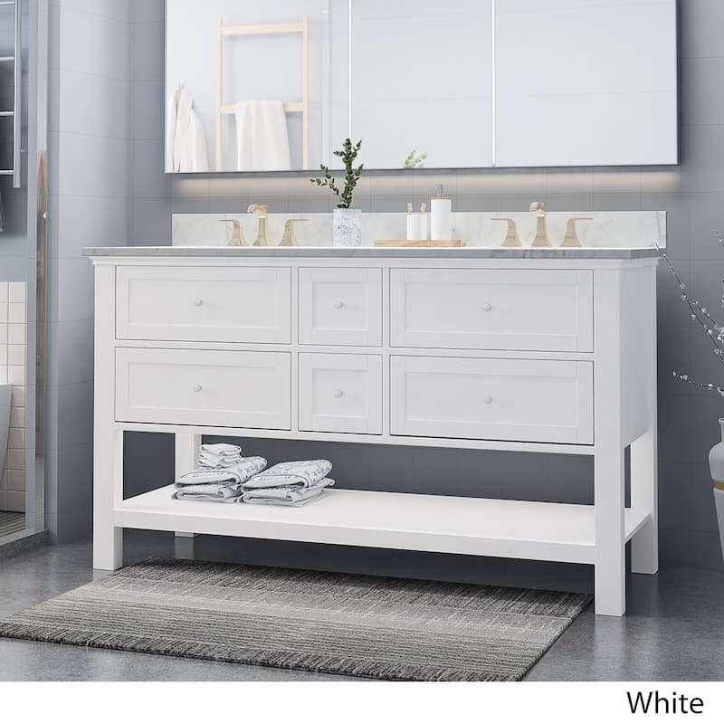 Douvier 60" Wood Bathroom Vanity (Counter Top Not Included) by Christopher Knight Home